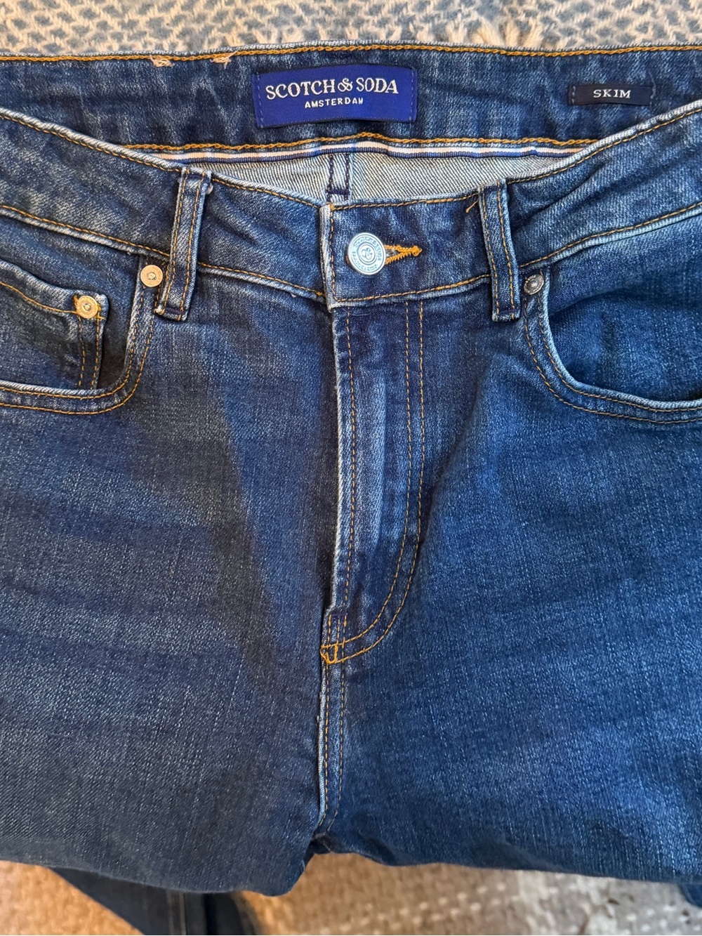 Scotch & Soda Slim Men’s Jeans in Deep Blue Denim